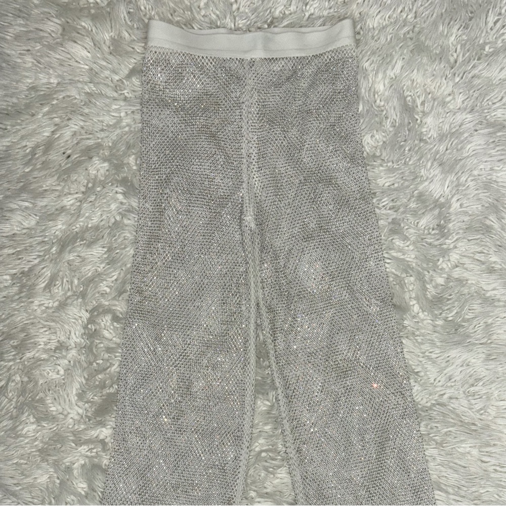 Silver Mesh Swim Coverup Pants